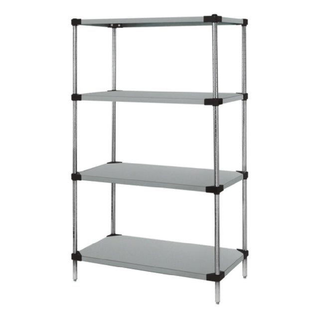 Quantum WRS4-86-1842SS Solid Shelving Starter Kit 42"W X 18"D X 86"H 600 800 Lb. Capacity