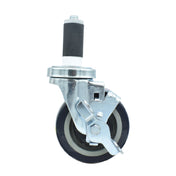 BK Resources 4SBR-2RA-PLY-TLB - Swivel Caster, 1-1/4" Expanding Stem, 4" Polyurethane Wheel