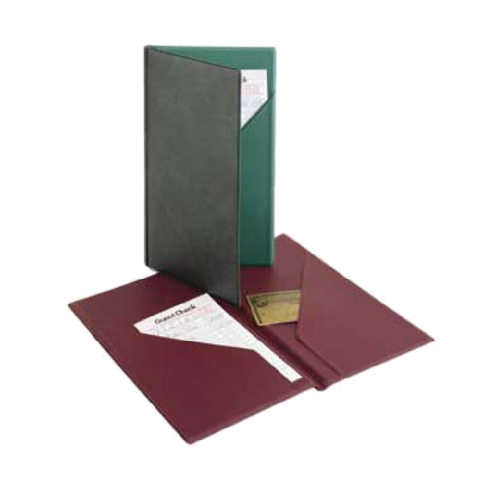 Menu Solutions HS873_TWO-TONE WINE Check Presenter 5-1/2" X 9-3/4" Holds 4-1/2" X 9" Check