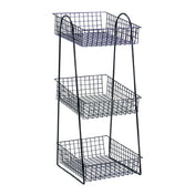 Hubert 31484 - Expressly Hubert® Stand, 10-1/4"W X 13"W X 27"H, (3) Baskets 10"L X 13"W X 3"H