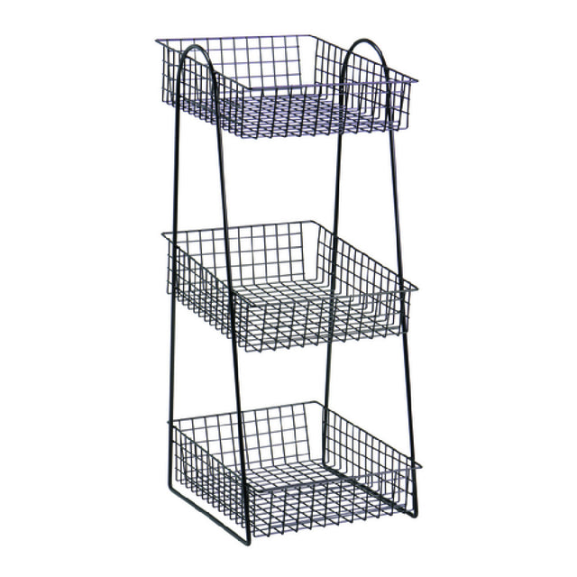 Hubert 31484 - Expressly Hubert® Stand, 10-1/4"W X 13"W X 27"H, (3) Baskets 10"L X 13"W X 3"H