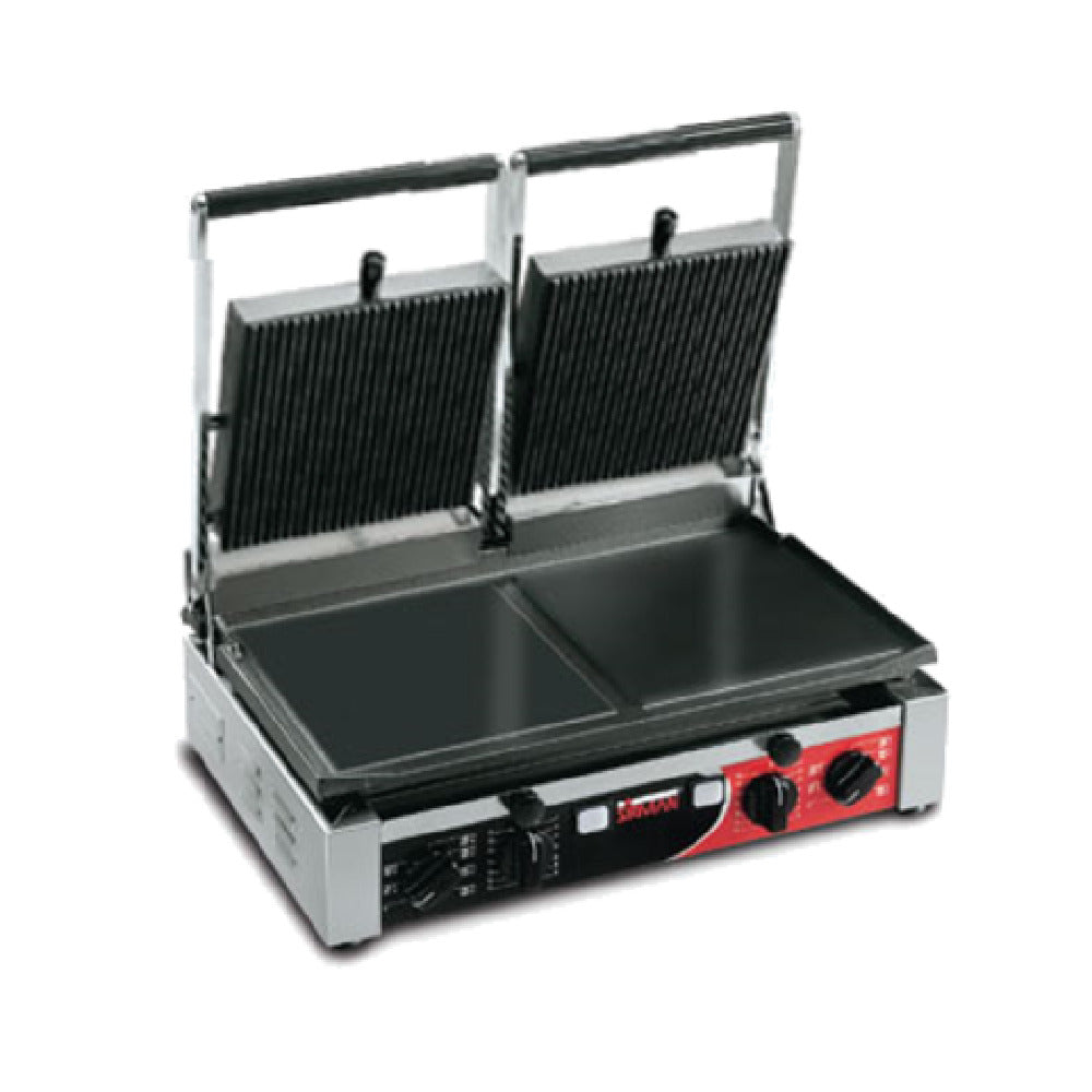Sirman 34A3661105SI PD LR Panini Grill Double Grooved Top & Flat Bottom