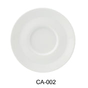 Yanco CA-002 Cambria Saucer 6" Dia. X 3/4"H Porcelain With Aluminum