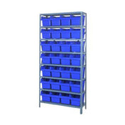 Quantum 1275-SB807_BLUE - Shelving Unit, 12"D X 36"L X 75"H, Heavy Duty