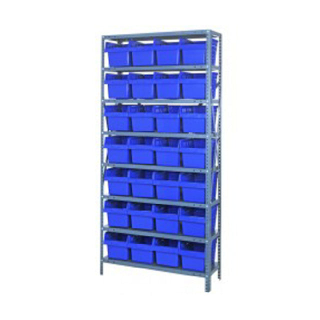 Quantum 1275-SB807_RED - Shelving Unit, 12"D X 36"L X 75"H, Heavy Duty