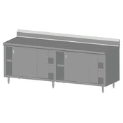 SPG 7CBT-24BD - Universal Stainless Work Table, Cabinet Base With Sliding Doors, 84"W X 24"D