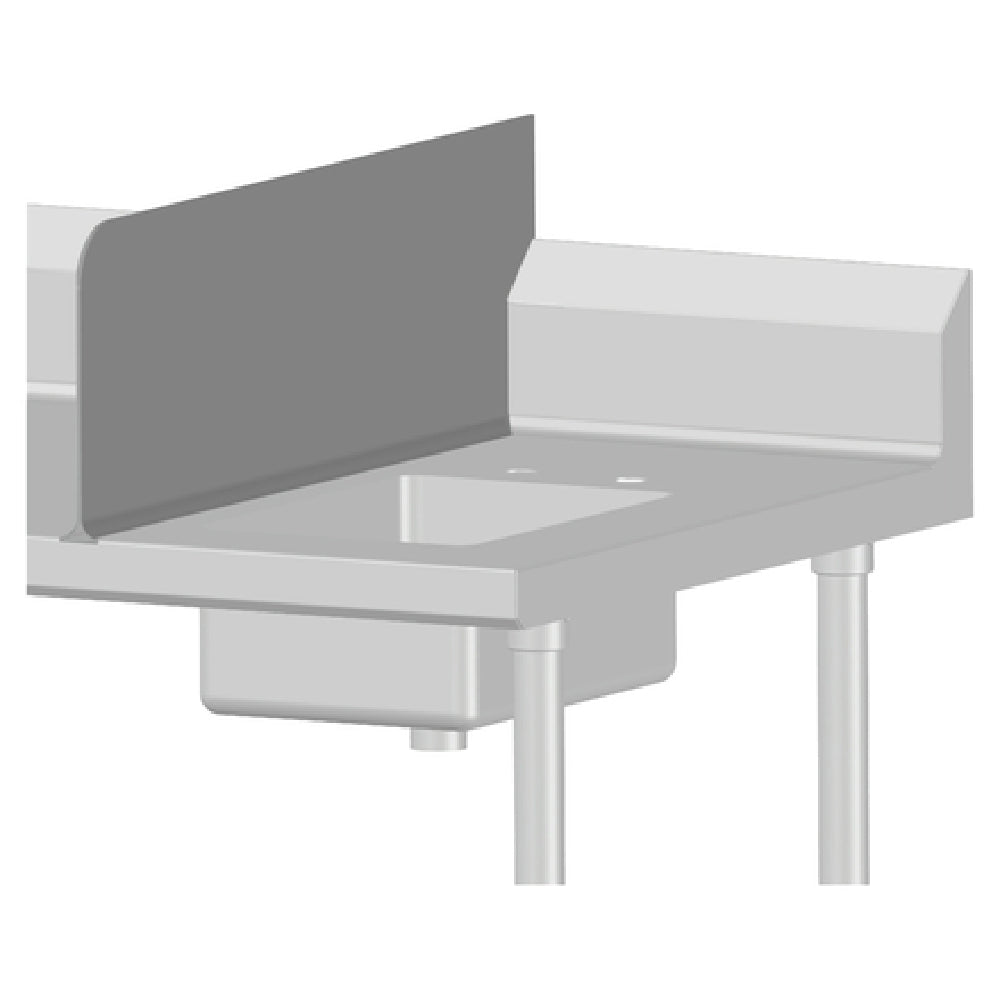 SPG TAC-ES1 - Universal Stainless Integral Splash Guard For Sink- 10" X Table Width