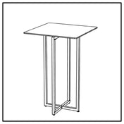 BauscherHepp VE-24012 Venta® Foldable Table Base Made In Steel With Powder-coating