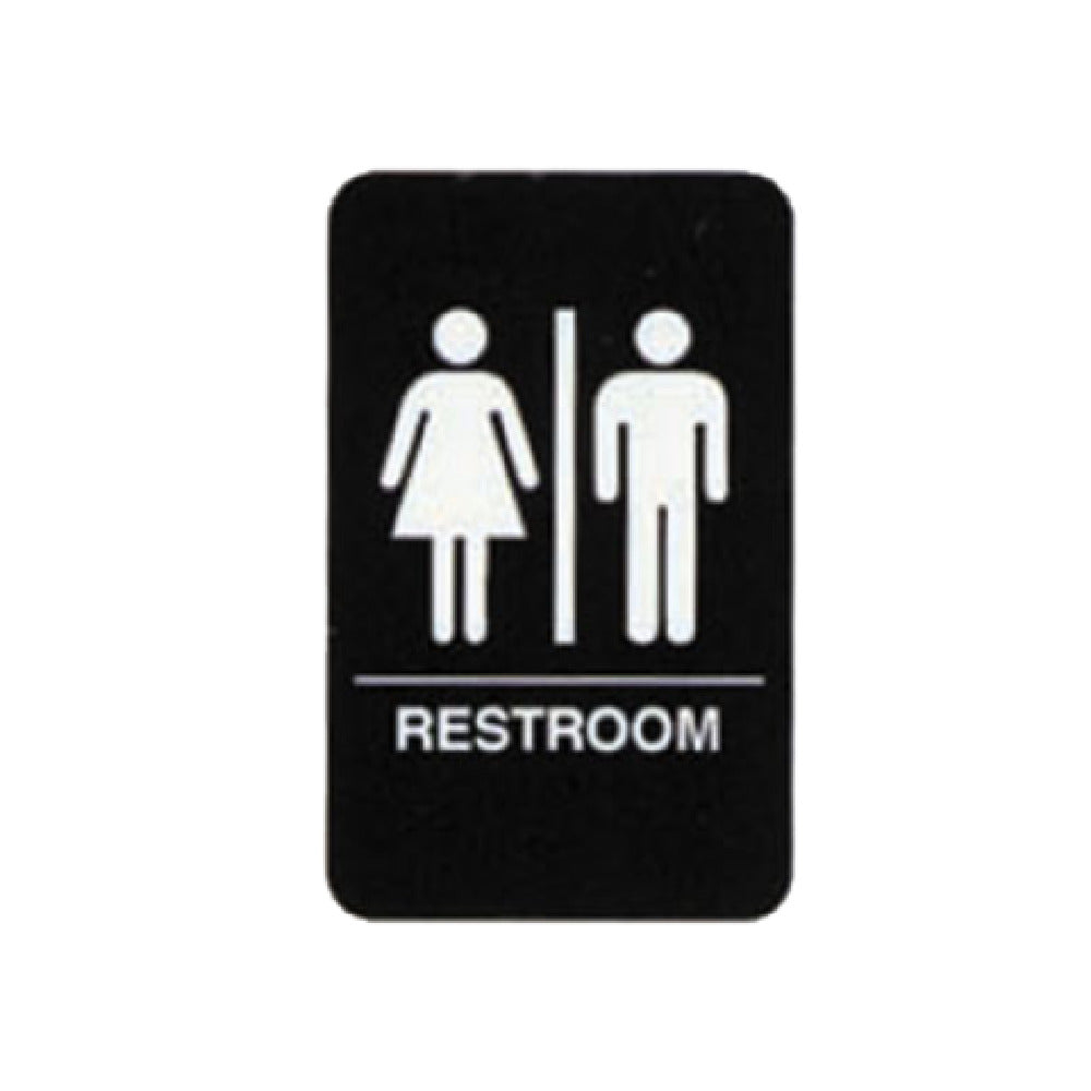 TableCraft Products 695633 - Cash & Carry Sign, 6" X 9", Women/Men "Restroom"