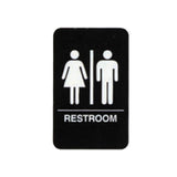 TableCraft Products 695633 - Cash & Carry Sign, 6" X 9", Women/Men "Restroom"