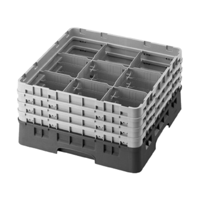 Cambro 9S638167 Camrack® Glass Rack With (3) Soft Gray Extenders Full Size