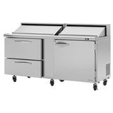 Turbo Air PST-72-D2R(L)-N PRO Series Sandwich/Salad Unit Two-section Rear Mount Self-contained Compressor