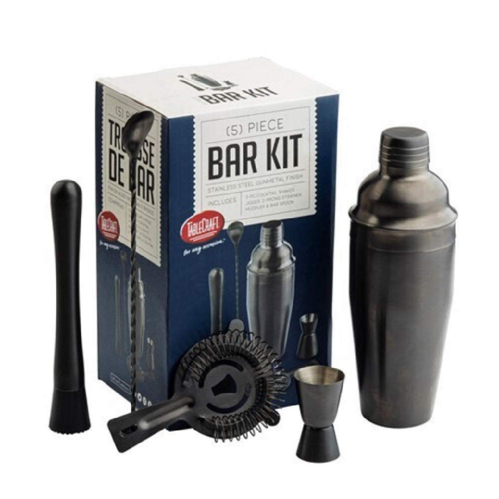 TableCraft Products 11780 - Bar Kit, 6.125"x5"x10.25", Includes: (1) 24 Oz. 3-piece Cocktail Shaker