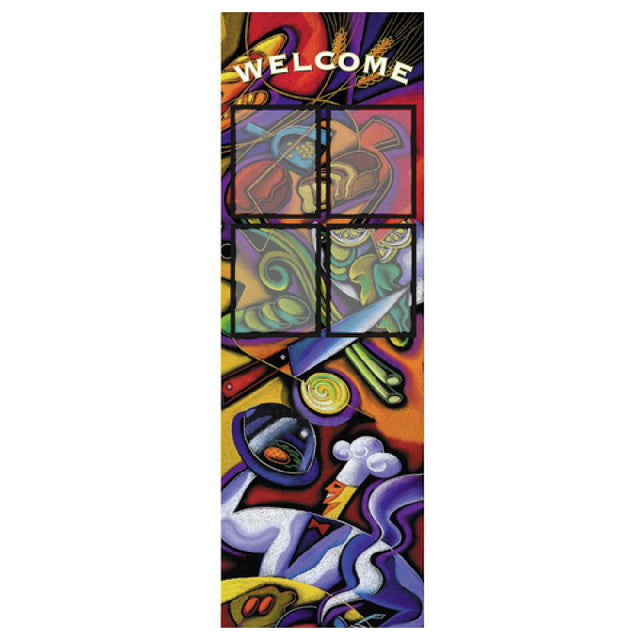 Hubert 49570 - Menu Board, 8-pocket, Floor Stand