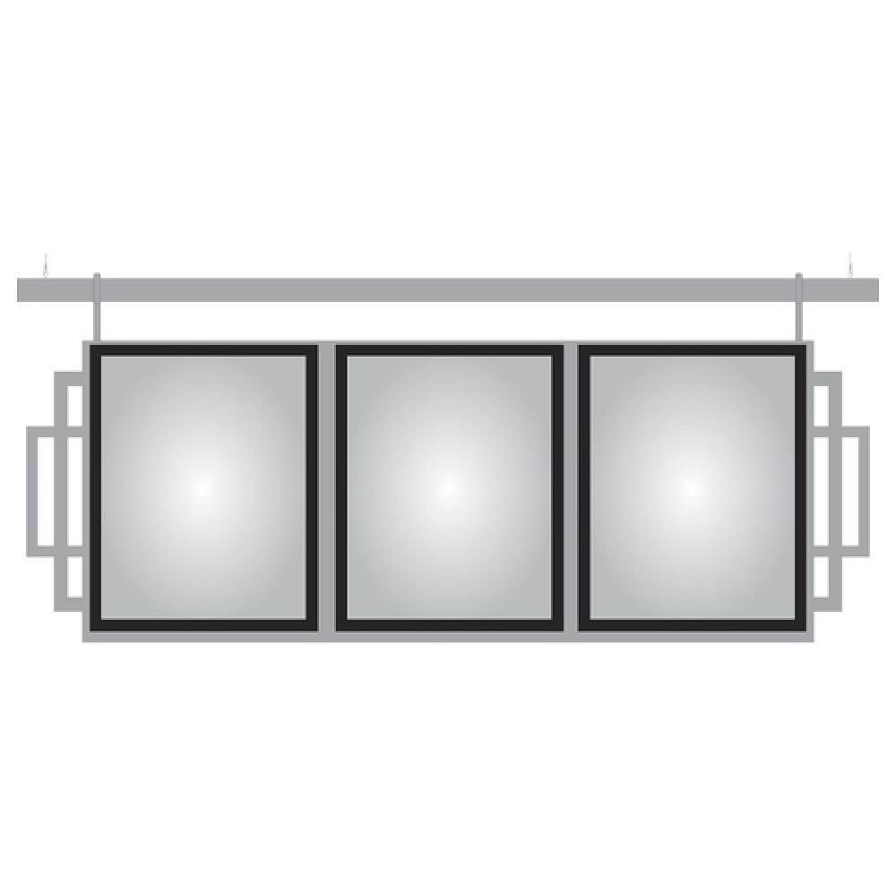 Hubert 46783 - Menu Board, 3-pocket, Hanging
