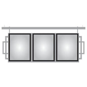 Hubert 46783 - Menu Board, 3-pocket, Hanging