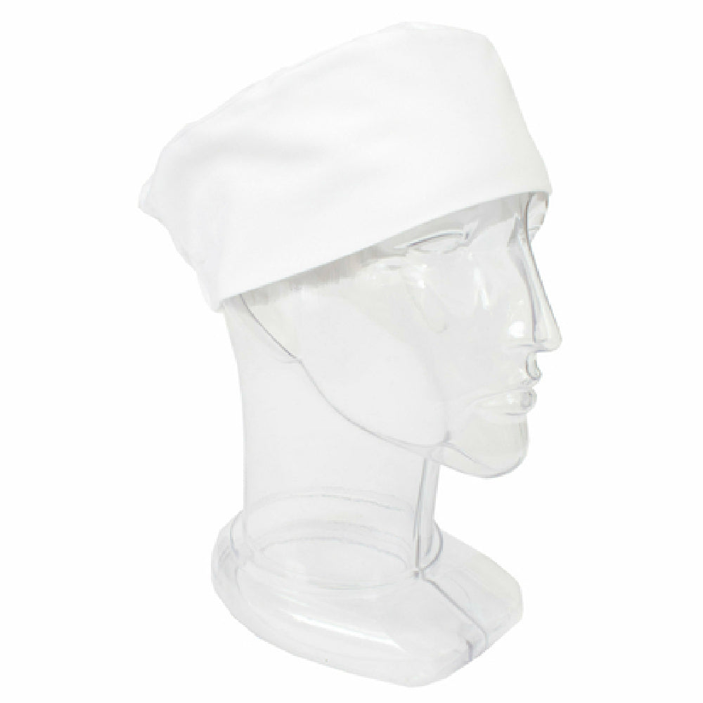 John Ritzenthaler Company RZCBWHC Ritz® Kitchen Wears™ Chef Beanie Elastic Back 100% Cotton