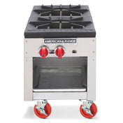 American Range ARSP-18_NAT Stock Pot Range Gas 3-ring Burner With Cast Iron Top Grate