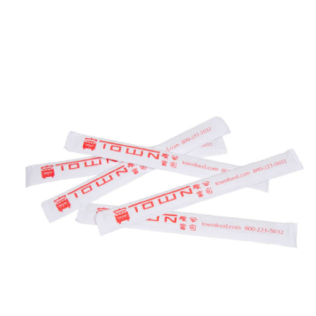 Town 51309SP We Can Print Your Name And Logo On The Wrapper Of A Disposable Bamboo Chopstick. A Great Way To Get Your Name In Front Of Your Customer! Please Contact Us For Additional Information. Minimum Order: 10000 Pairs. (2000 Each Per Case)