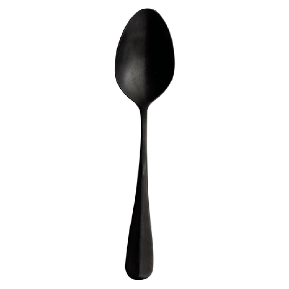 Arc Cardinal MB249 Sola Baguette Black Dessert Spoon (L:7.375'' X W:2.1'') 18/10 Stainless Steel