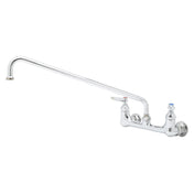 T&S Brass B-0230-CR Sink Mixing Faucet 18" Swing Nozzle Wall Mounted
