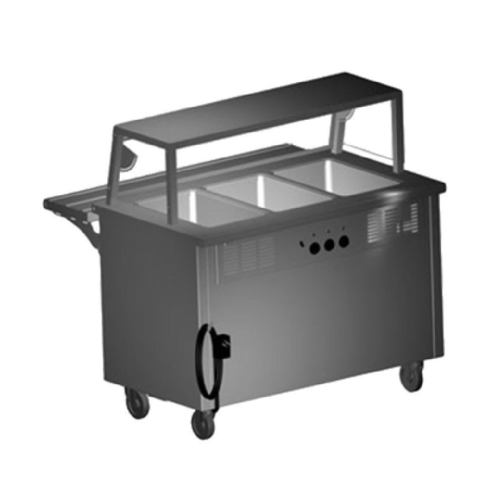 Delfield SH-3-NU Shelleysteel™ Hot Food Serving Counter Electric 3-pan Capacity