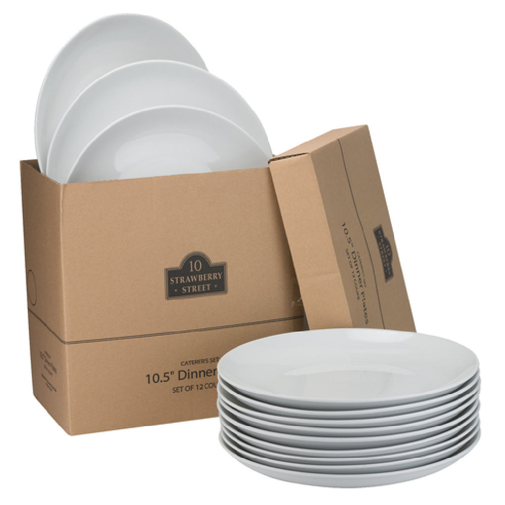 10 Strawberry St CATERING-12CPDIN - Dinner Plate Catering Set, 10-1/2", Round