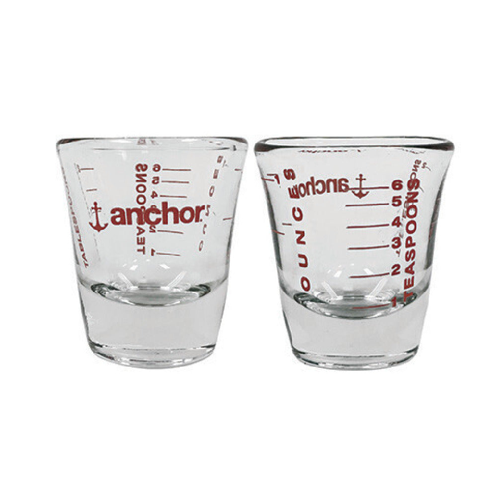 Anchor Hocking 96522L20 Kitchen Shot With Red Decoration 1 Oz. 30 Ml (12 Each Per Case)