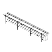 Dinex DXIESR14 Tray Make-Up Conveyor PVC Rollers 14' Section