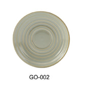 Yanco GO-002 Golden Coast Saucer 5-7/8" Dia. X 0-1/2"H Porcelain