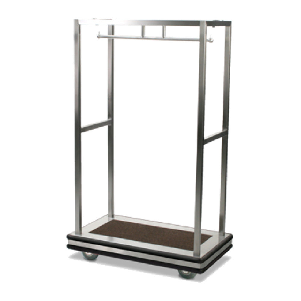 Forbes Industries 2545DB-SS Specialty Luggage Cart 1-1/2” Square Tubular Brushed Stainless Steel Superstructure