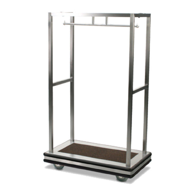 Forbes Industries 2545DB-SS Specialty Luggage Cart 1-1/2” Square Tubular Brushed Stainless Steel Superstructure