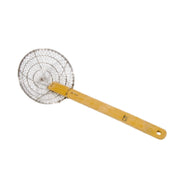 Town 42624SS Stainless Steel Wire Secured To A Cool Bamboo Handle. Coarse For Blanching. Strong Mesh Resists Denting. 14" Stainless Steel.