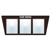 Hubert 85791 - Menu Board, 3-pocket, Wall-mount