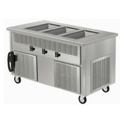 Delfield SFW-5-NU FlexiWell Combination Hot/Cold/Freezer Serving Counter 92"W X 30"D X 36"H