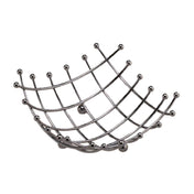 American Metalcraft BAS1 Space/Time Continuum Basket 8" Sq. X 2-3/4" H Checker Pattern With Balled Tips