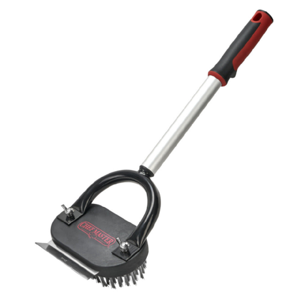 Chef Master 90257 Horseshoe Brush Head 20-1/2"W X 11-1/4"D X 10-3/4"H Stainless Steel Bristles & Scraper