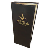 Menu Solutions FLEXLEATH-BA Menu Cover Holds 4-1/4" X 11" Inserts Single Panel With 1 View