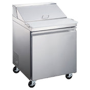 Omcan 50045 (PT-CN-0686-HC) Refrigerated Prep Table One-section Rear Mount Self-contained Refrigeration