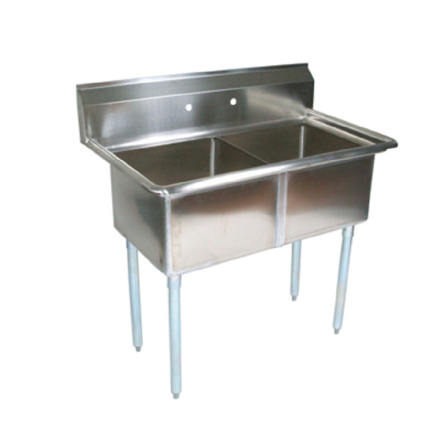 John Boos E2S8-1620-12-X E-Series Sink 2-compartment 37"W X 25-1/2"D X 43-3/4"H Overall Size