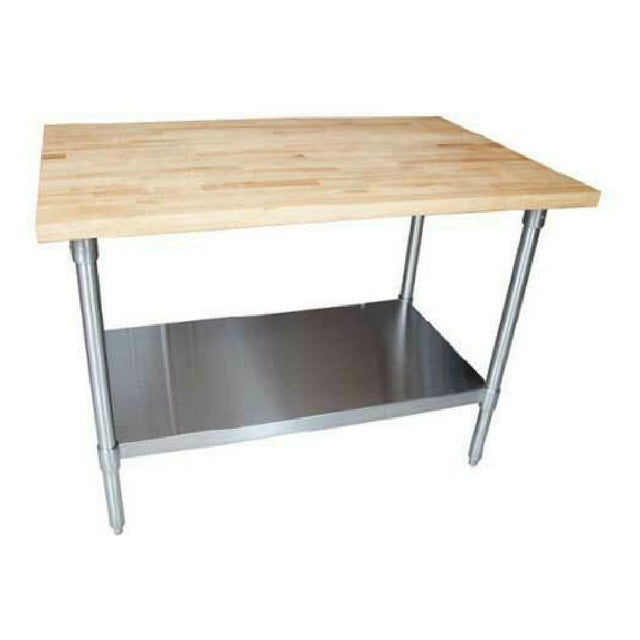 BK Resources MFTG-9630 Work Table With Galvanized Undershelf 96"W X 30"D X 34-3/4"H Overall Size