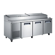 Admiral Craft USPZ-3D U-STAR Refrigerated Pizza Prep Table 92"W 3-section