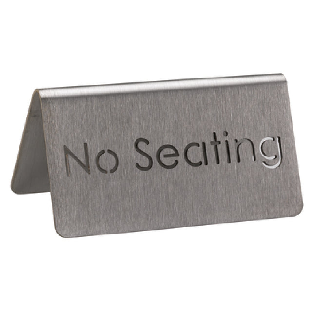 Service Ideas 1C-BF-NOSEATING-MOD Beverage ID Tent "No Seating" 1-1/2"H X 3"W