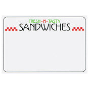 Hubert 21475 - Food Packaging Label, "Fresh-N-Tasty Sandwiches", 3" X 2"