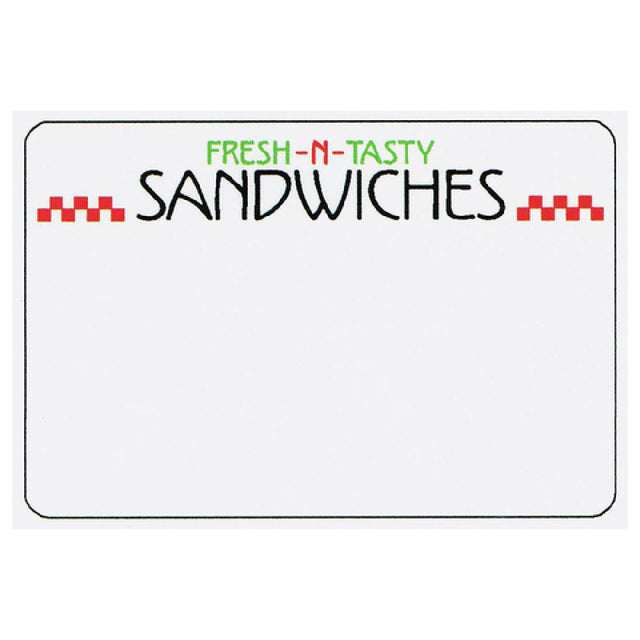 Hubert 21475 - Food Packaging Label, "Fresh-N-Tasty Sandwiches", 3" X 2"