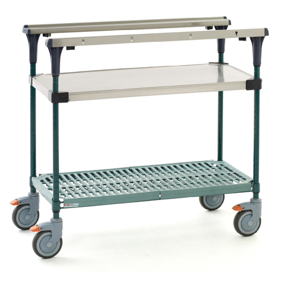 Metro MS1848-FSPR PrepMate® MultiStation (1) 18" X 48" Solid Stainless Steel Shelf & (1) 18" X 48" Super Erecta Pro® Hybrid Mat Shelf
