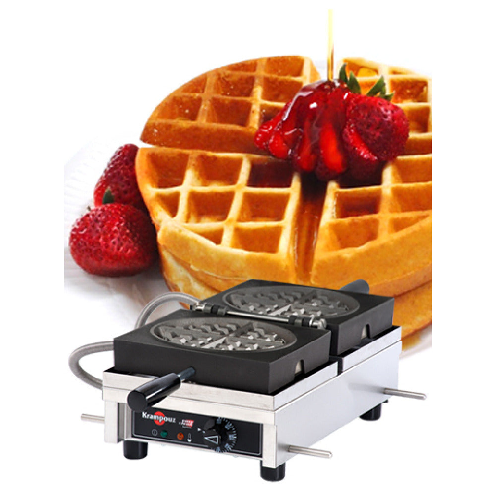 Eurodib WECDCAAS Krampouz Commercial Waffle Maker Single 7.3"Dia X 1.3"H