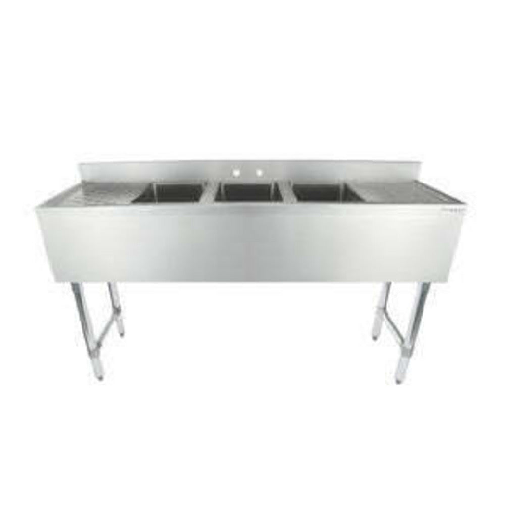 Empura EB3B101410LR - Underbar Sink, 60"W X 18"D X 33.5"H Overall Size, 3-compartment