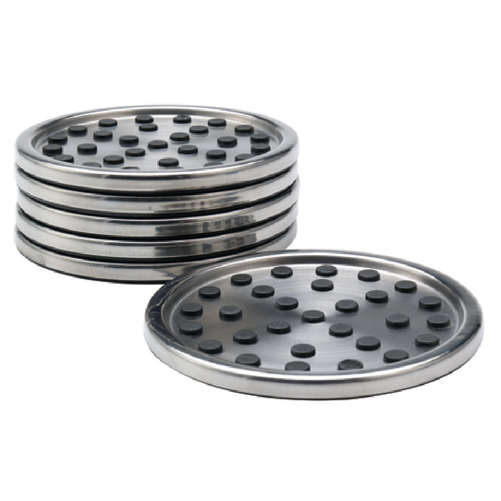 Service Ideas COAST4SS Coaster 4"dia. With Rubber Grips