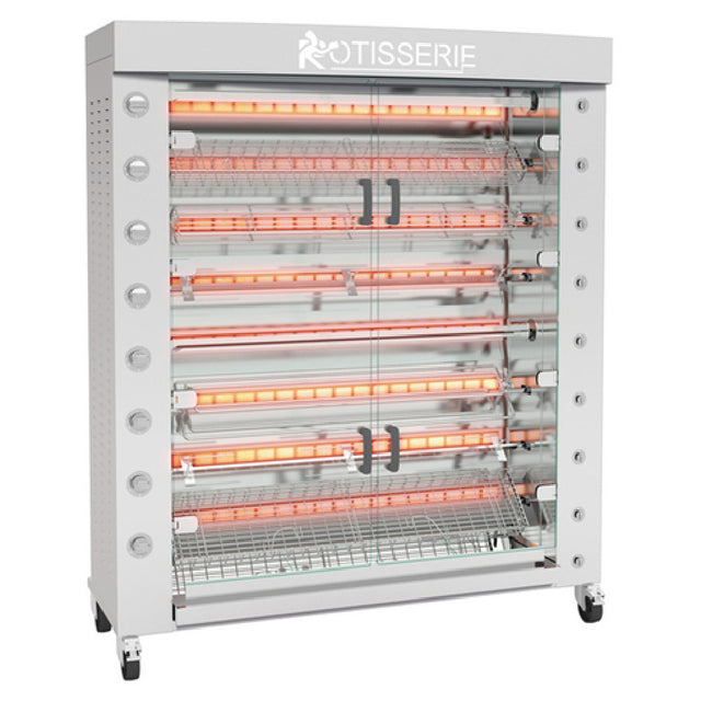 Rotisol FB1600-8G-SS FlamBoyant Infrared Rotisserie Oven Gas Floor Model